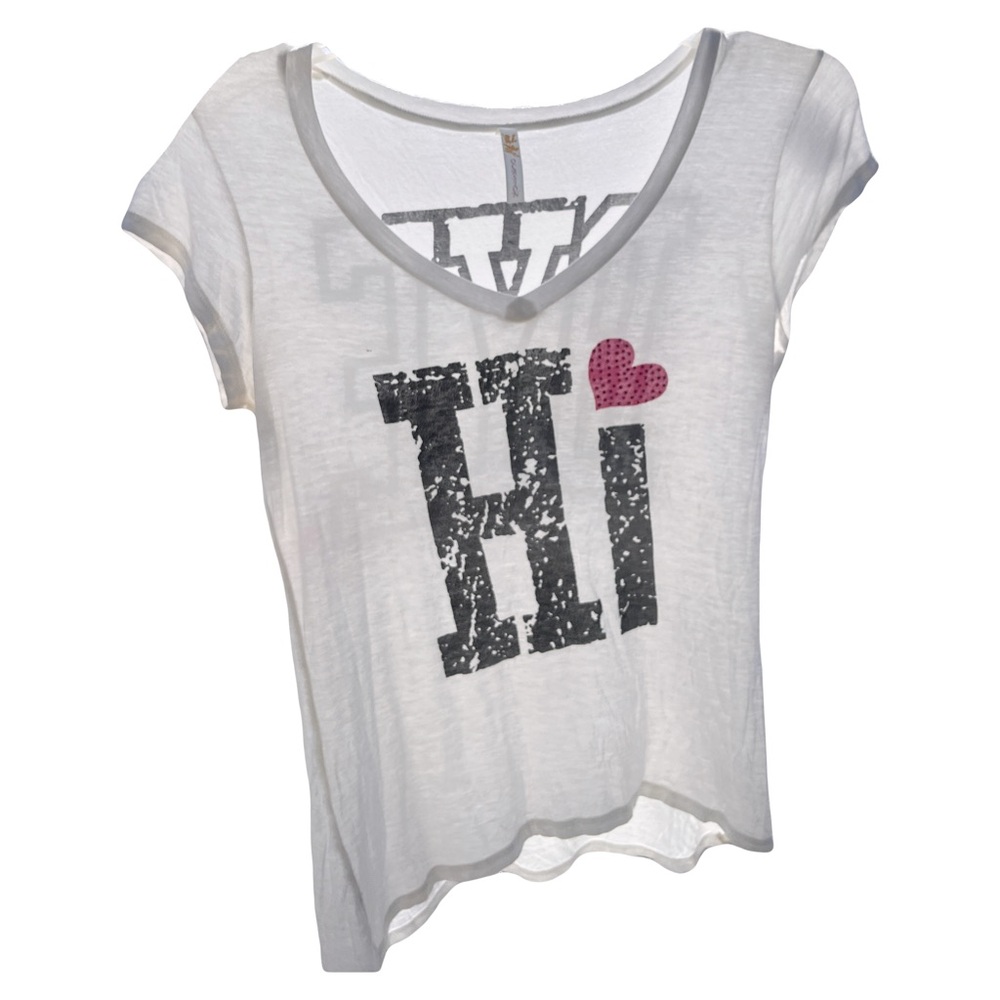 Hi/Bye Oversized Graphic Tee
